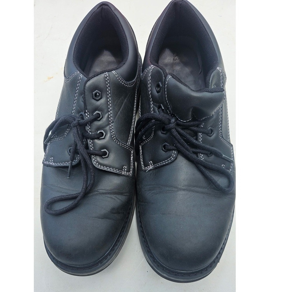 George Mens Oxford Shoes Size 12 Black Synthetic Contrast Stitch MGE22EZ005